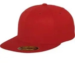 FLEXFIT Unisex 6-Panel Premium 210 Fitted Kappe Flache Cap 6210/6210T red S/M...
