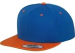 FLEXFIT Unisex 6-Panel Snapback Kappe Flache Cap 6089MT royal/orange one size