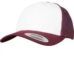 FLEXFIT Unisex 6-Panel Trucker Kappe Netz Cap 6606CF maroon/white/maroon one size