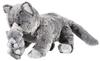 Heunec - Kuscheltier Misanimo - Mama Katze Mit Baby (32Cm) In Grau