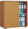 Vcm Holz Büroschrank Aktenregal Lona 2 Fächer Schiebetüren (Farbe: Buche)