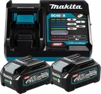 Makita 191L77-9, Makita Schnellladeger&auml;t - DC40RA - 40V - inklusive 2x 4Ah...