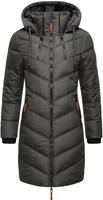 Marikoo Damen Winter Steppjacke &ndash; Armasa, lang mit Kapuze & Teddyfell