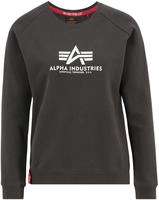 Alpha Industries New Basic Sweatshirt mit gro&szlig;em Logo f&uuml;r Damen - Grau