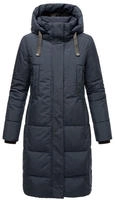 Marikoo Damen Steppjacke Laryaa &ndash; lang, warm & mit abnehmbarer Kapuze