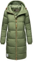 Marikoo lange Damen Steppjacke mit Kapuze & Kragen &ndash; Modell Nomadiaa