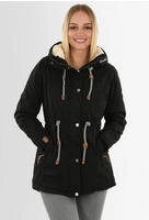 Navahoo Ireliaa Damen Parka &ndash; Windabweisende Winterjacke mit Teddyfell &...