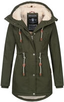Navahoo Ireliaa Damen Parka &ndash; Windabweisende Winterjacke mit Teddyfell &...