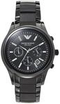 Emporio Armani AR1452 Herren Chronograph Uhr Ceramica Schwarz