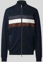 Bugatti Herren Sweatjacke mit Rei&szlig;verschluss und Stehkragen