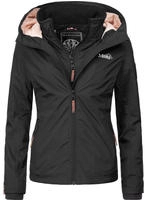 Marikoo Damen &Uuml;bergangsjacke Erdbeere mit Doppelkragen & Fleece-Innenfutter