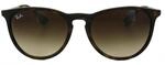 Ray-Ban Runde Damen gummierte Havanna Braun Gradient Sonnenbrille