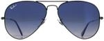 Ray-Ban Lunettes De Soleil Aviator 3025 Gunmetal Bleu Polaris&eacute; Bleu Gris 004/78 58mm