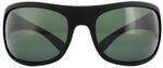 Polaroid Sport Wrap Unisex Schwarz Gr&uuml;n Polarisierte Sonnenbrille