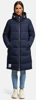 Marikoo lange Damen Steppjacke mit Kapuze & Kragen &ndash; Modell Nomadiaa