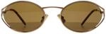 Miu Miu Oval Damenbrille Messing Gold Dunkelbraun Sonnenbrille MU52YS