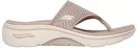 Skechers Go Walk Arch Fit 2.0 Textil Damen Sandalen Taupe Standard