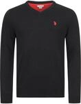 U.S. POLO ASSN. Herren V-Neck Pullover Classic Fit aus Baumwollmix