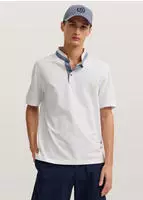 Bugatti Herren Poloshirt, modern fit, aus reiner Baumwolle - Wei&szlig;