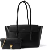 Coccinelle Double Beat Handtasche aus genarbtem Leder
