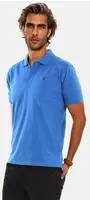 U.S. Polo Assn Basic Poloshirt mit Stretchkomfort, Kurzarm - Blau