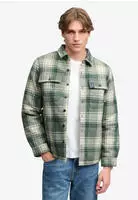 Superdry Borg-Gef&uuml;ttertes Miller-&Uuml;berhemd, Gr&uuml;n