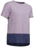 Under Armour Kurz&auml;rmel Crew Neck Purple Damen geladenes T-Shirt 1355585 554