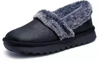 Skechers Cozy Up Damen Hausschuhe Aus Polyester In Schwarz