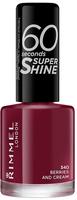 Rimmel London 60 Seconds Super Shine Nagellack #340-beeren Und Creme 8 ml