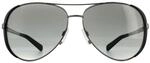 Michael Kors Aviator Womens Gunmetal Black Grey Gradient Lunettes de soleil