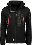 Geographical Norway - "Techno" Softshelljacke f&uuml;r Herren (Schwarz/Rot)