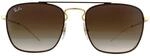 Ray-Ban Sonnenbrille 3588 905513 Gold Top On Braun Braun Gradient Dunkelbraun