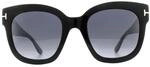 Tom Ford Sonnenbrille 0613 Beatrix 01C Gl&auml;nzend schwarz rauchgrau spiegeln