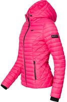 Marikoo Damen Steppjacke Samtpfote mit abnehmbarer Kapuze & Rippb&uuml;ndchen