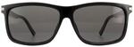Polaroid Rectangle Mens Schwarz Grau Polarisierte Sonnenbrille