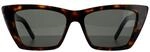 Saint Laurent Cat Eye Damen dunkle Havanna grau Sonnenbrille