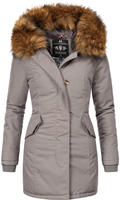 Marikoo Damen Winter Parka mit abnehmbarem Kunstfellkragen & Kapuze