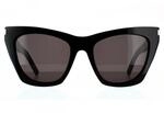 Saint Laurent Cat Eye Damen Schwarz Grau Sonnenbrille
