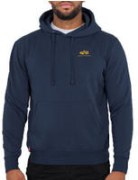 Alpha Industries Hoodie mit kleinem Logo - Marineblau