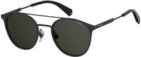 Polaroid Runde Unisex Schwarz Grau Polarisierte Sonnenbrille