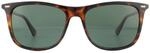 Polaroid Rectangle Mens Havanna Gr&uuml;n Polarisierte Sonnenbrille