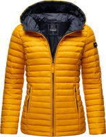 Marikoo Damen Steppjacke &ndash; Asraa, leicht mit Kapuze & Kontrastfutter