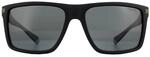 Polaroid Rectangle Mens Schwarz Gr&uuml;n Grau Polarisierte Sonnenbrille
