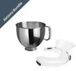 KitchenAid Edelstahlsch&uuml;ssel 4,8 L + Easy Snap Spritzschutz Paket
