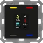 MDT KNX Taster Smart 55 4-fach mit Farbdisplay und T-/F-Sensor, Schwarz