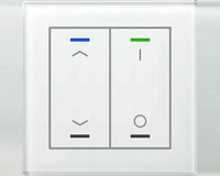 MDT BE-GTL2TW.C1, MDT Glastaster II 2-fach RGBW mit Temperatursensor wei&szlig;