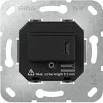 Gira USB-Spannungsversorgung Typ C Einsatz schwarz 236300