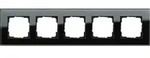 Gira Abdeckrahmen 5-fach Esprit Glas schwarz 021505