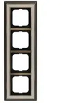 Busch-Jaeger Rahmen 4-fach messing antik elfenbeinweiss 1724-848