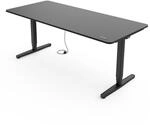 Desk Pro - H&ouml;henverstellbarer Schreibtisch - Dunkelgrau / Schwarz / 180 x 80cm